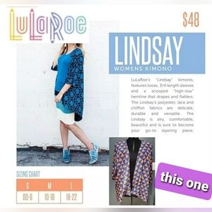 Kimono LuLaRoe Lindsay - Taille Medium - Neuf Avec étiquettes - Style Ouvert Devant